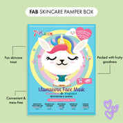 7th Heaven Go Wild Pamper Box -  6 Animal Sheet Masks & Panda Headband Skincare Gift Set