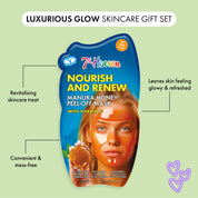 7th Heaven Glow All Out Skincare Gift Set - 3  Face Mask Tubes & 14 Face Masks