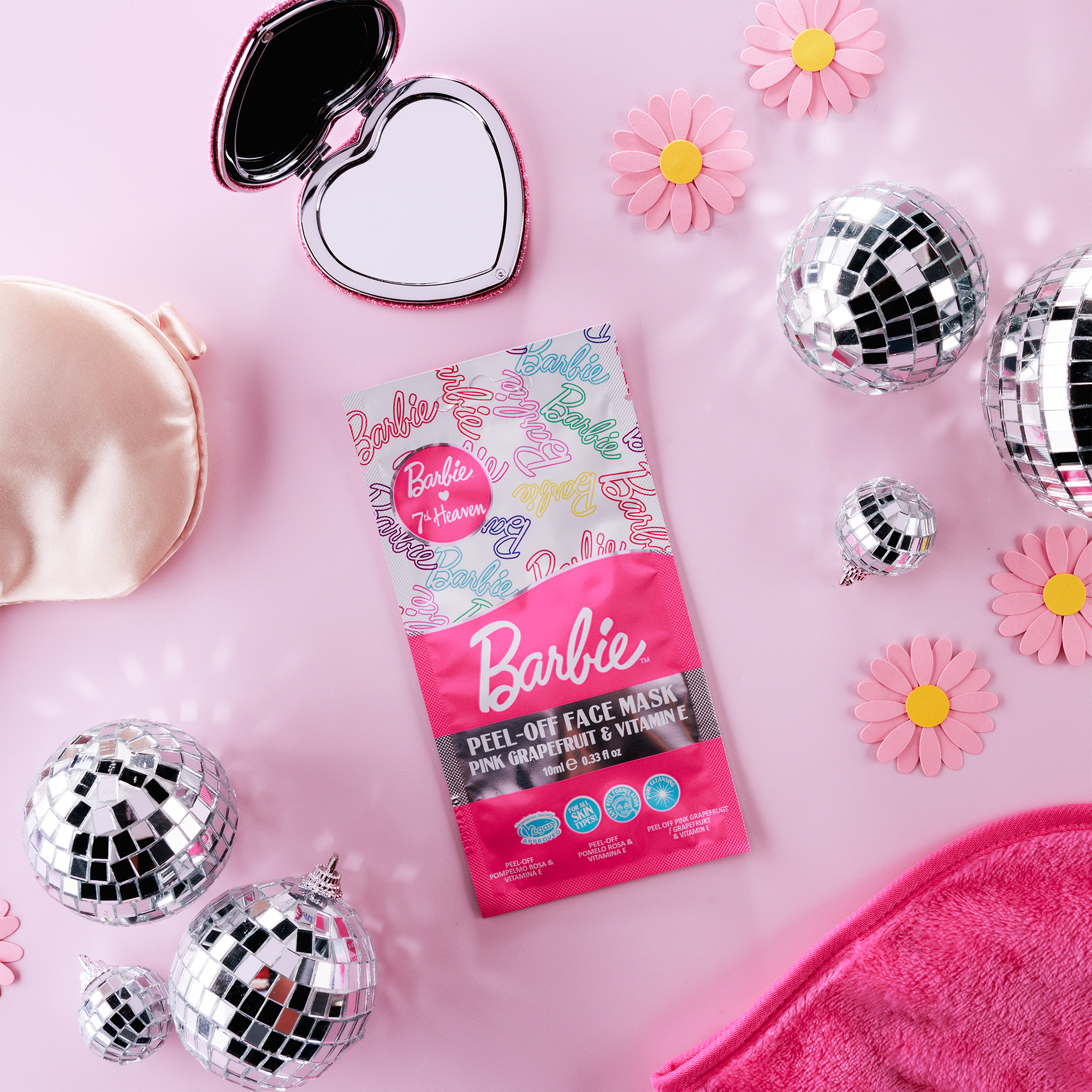 7th Heaven Barbie™ Peel-Off Face Mask with Grapefruit & Vitamin E - Brightens & Smooths