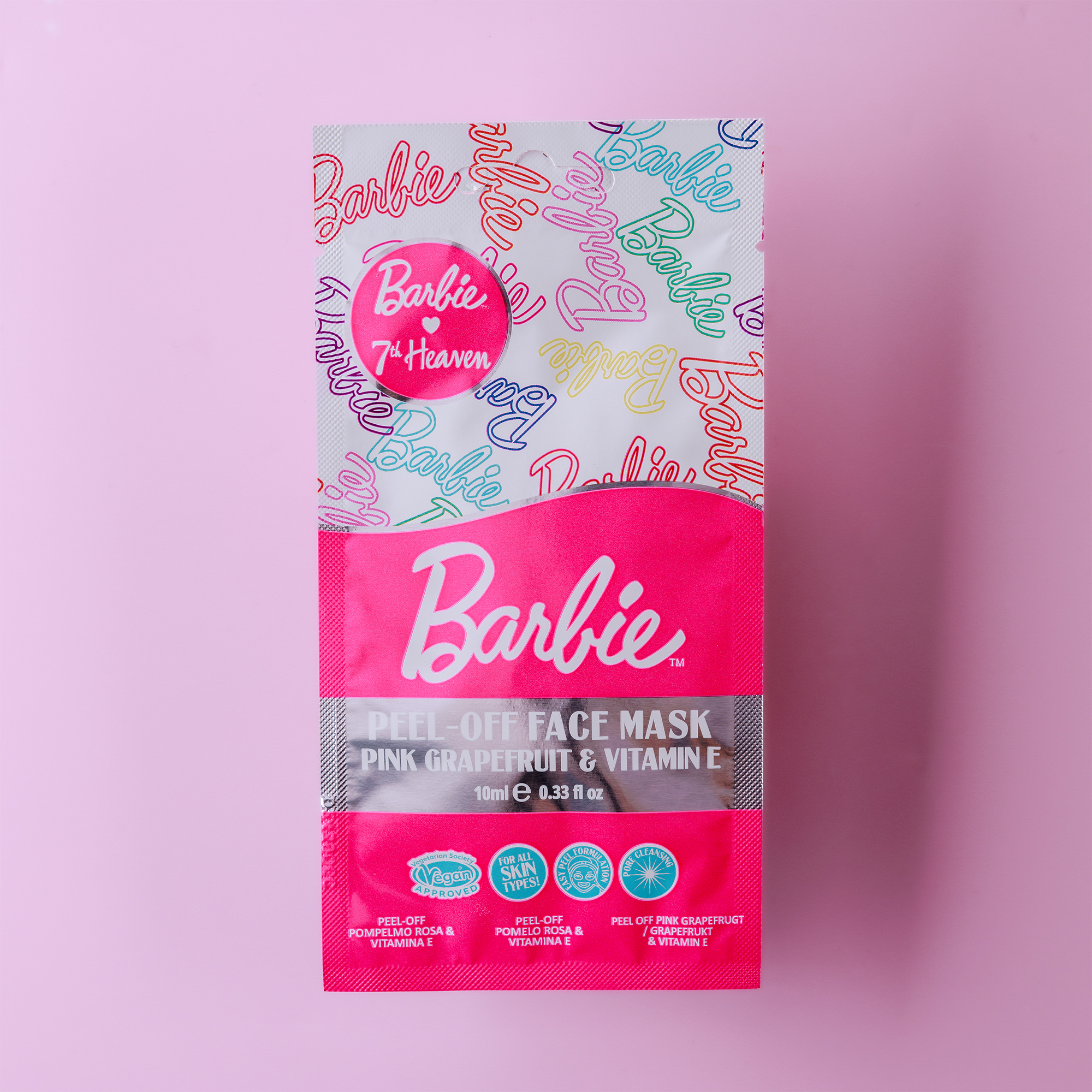 7th Heaven Barbie™ Peel-Off Face Mask with Grapefruit & Vitamin E - Brightens & Smooths