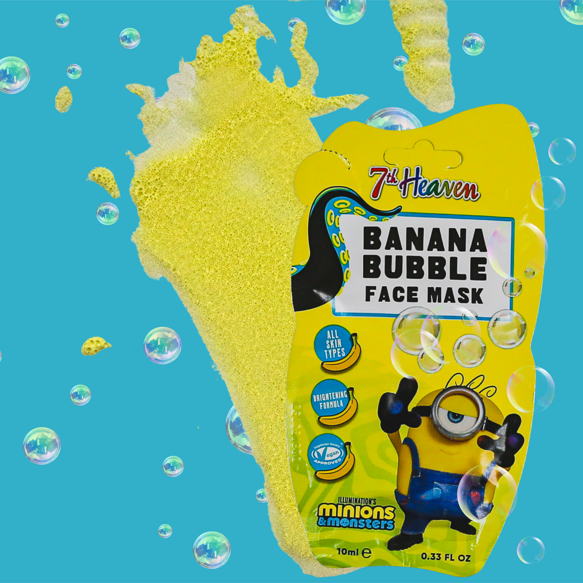 7th Heaven Minions Banana Bubble Face Mask