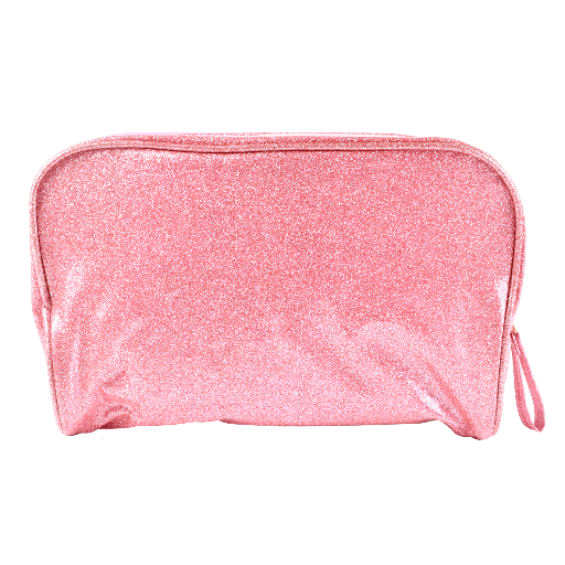Cosmetic Bag, Pink Glitter