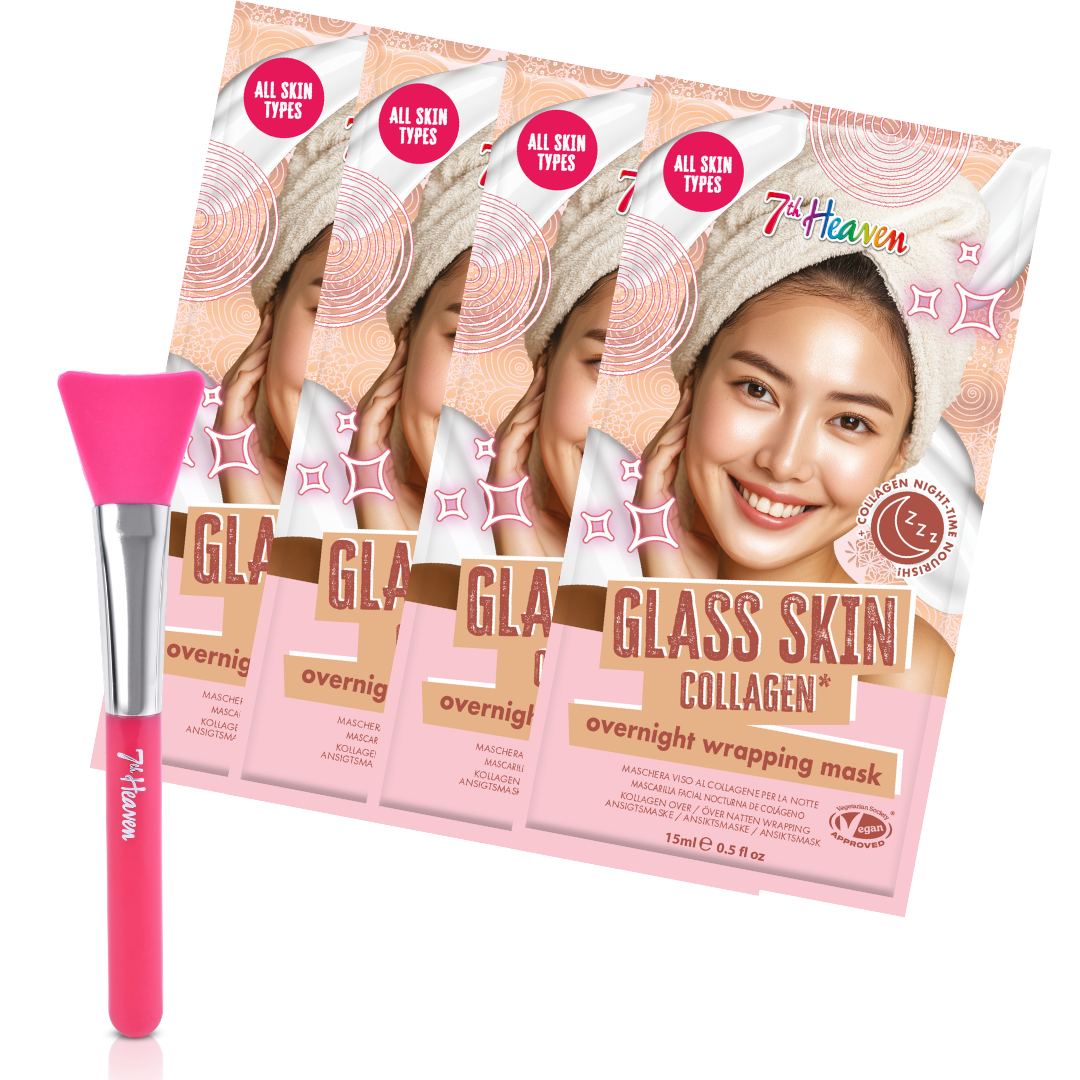 7th Heaven Glass Skin Collagen Wrapping Mask Bundle - Pack of 4