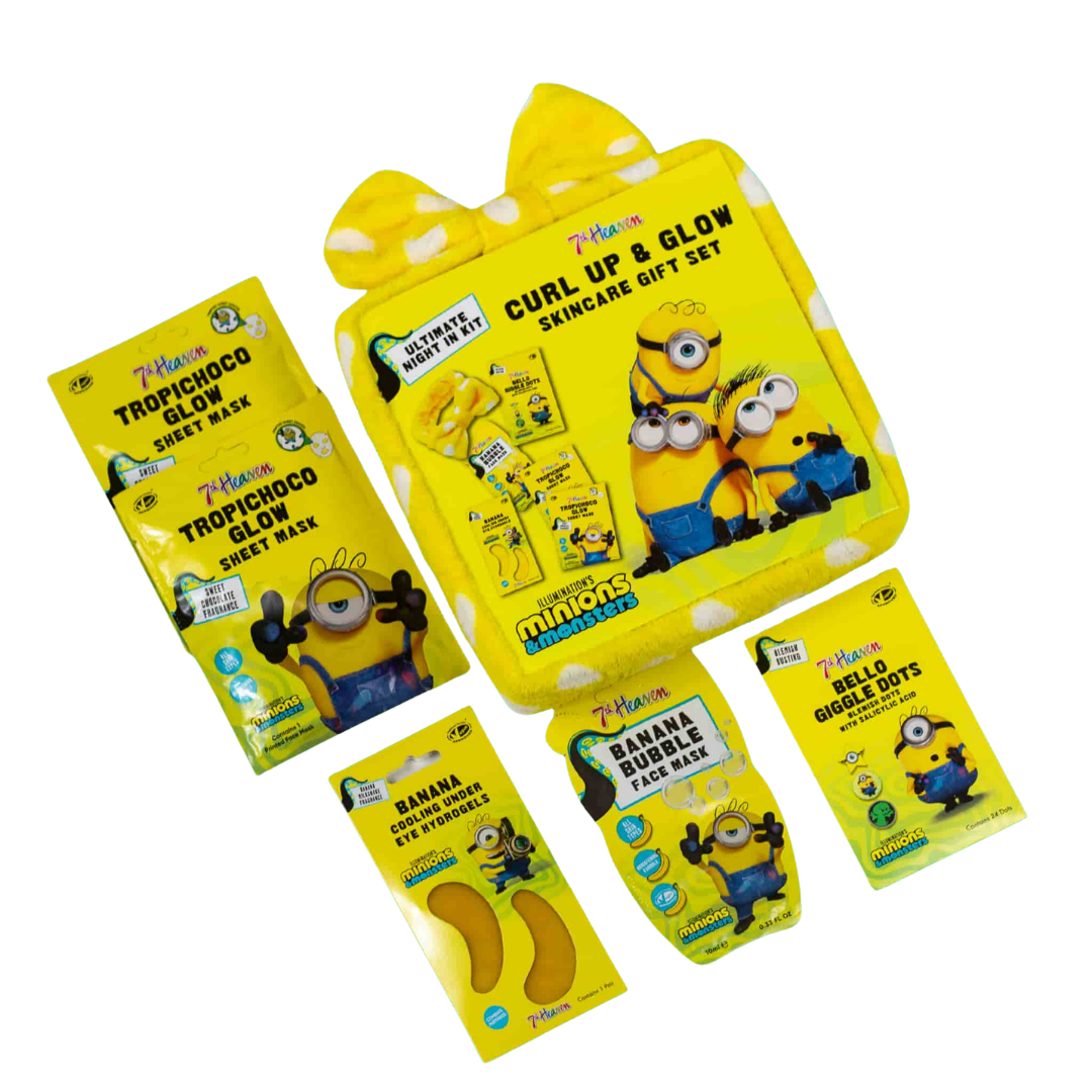 7th Heaven Minions Curl Up and Glow Skincare Gift Set