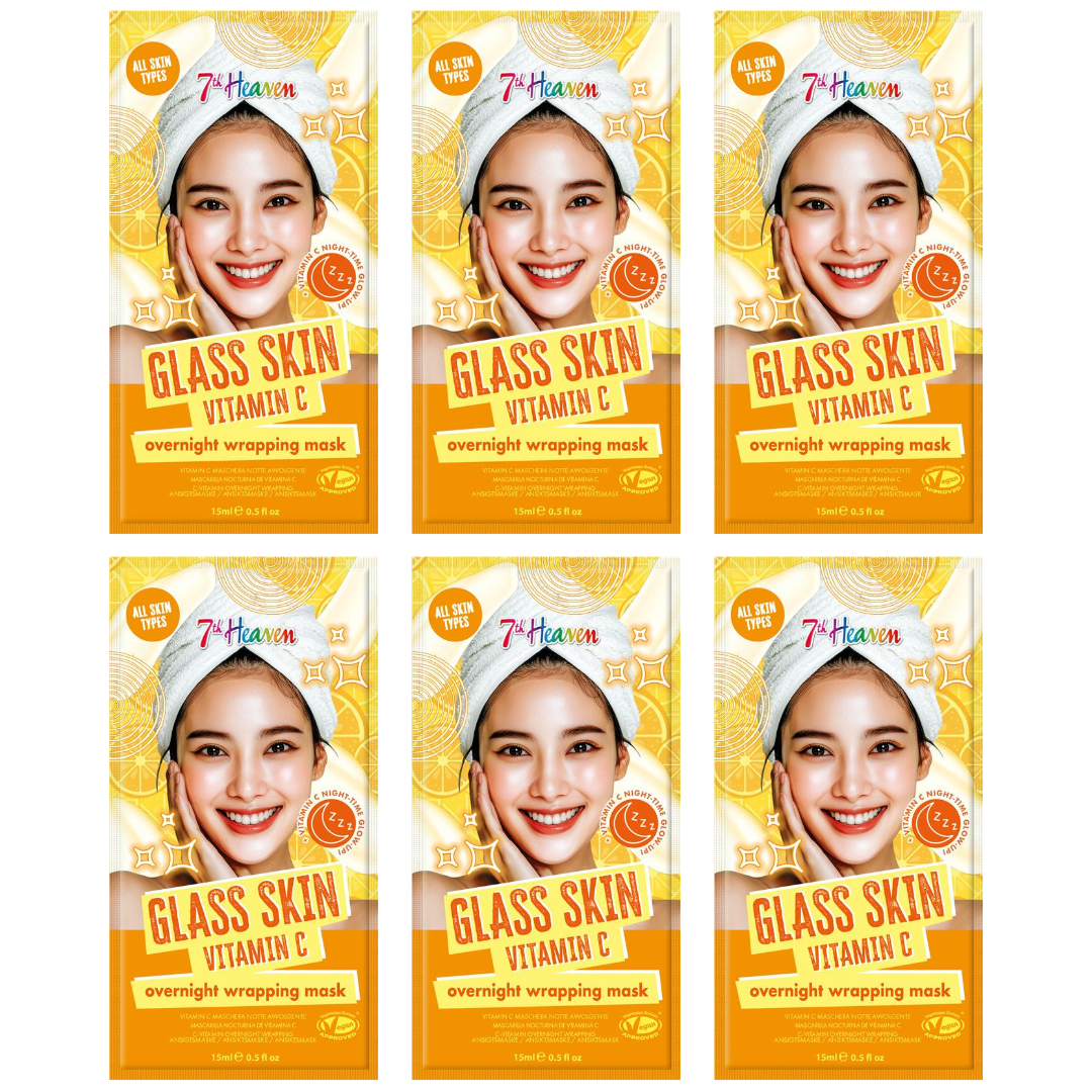 7th Heaven Glass Skin Vitamin C Wrapping Mask Bundle - Pack of 6