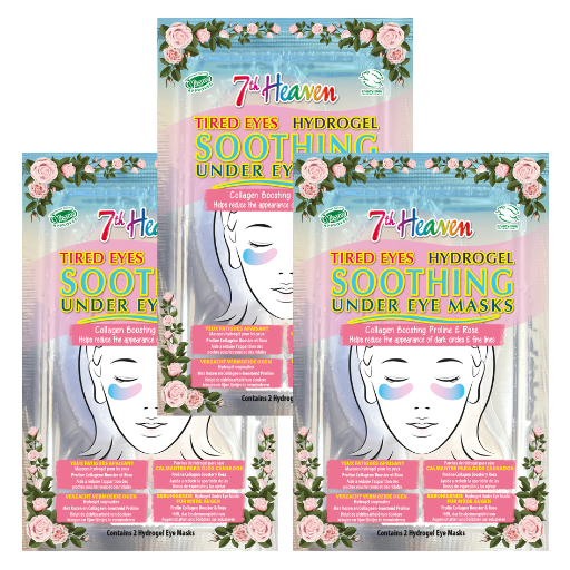 Soothing Under Eye Masks Collagen Boosting Proline & Rose, Multipack of 3